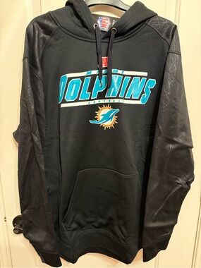 Majestic Miami Dolphins Black Pullover Hoodie